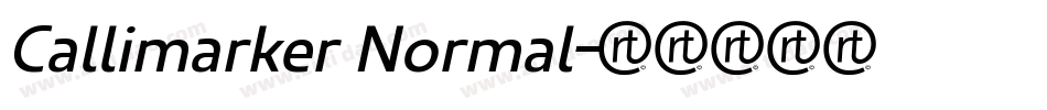 Callimarker Normal字体转换